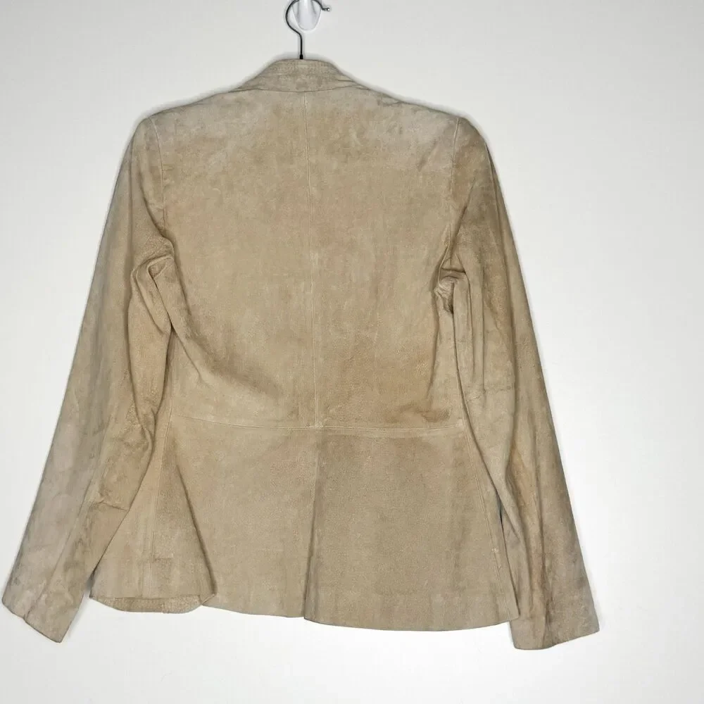 Vintage Deerskin Trading Post Genuine Leather Suede Open Jacket Women's Size 6